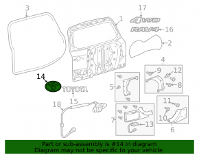 Toyota RAV4 06-12 tailgate emblem