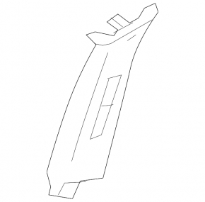 Center pillar trim upper belt left Nissan Versa Note 13-17 gray, scratch