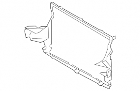 Radiator air duct VW Touareg 11-17 3.6