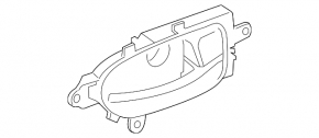 Door handle inner rear right Nissan Maxima A36 16- chrome