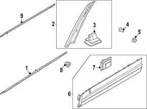 Hyundai Santa Fe 2024-2026 front left side door trim