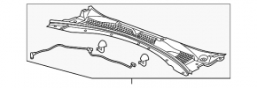 Plastic windshield wiper grille for Chevrolet Camaro 1923-2015