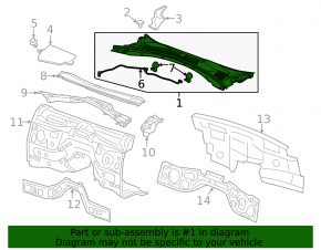 Plastic windshield wiper grille for Chevrolet Camaro 1923-2015