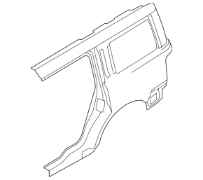 Quarter wing rear right Ford Flex 09-19 gray