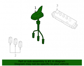 Antenna fin for Audi A4 B8 08-12 pre-restyling