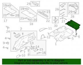 Subaru b10 Tribeca rear floor covering