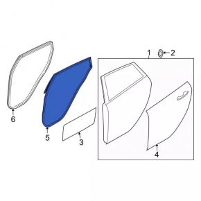Door seal front right Ford Fiesta 11-19