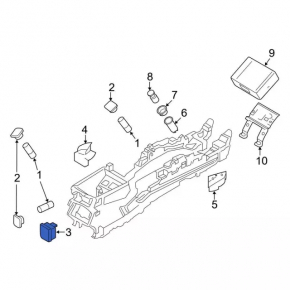 Ford Edge 15-110V, 150W Center Console Socket
