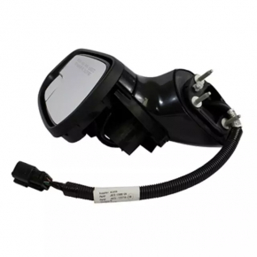 Right side mirror assembly for Ford Fusion mk5 17-20, 10 pins, turn signal, heated, black, crack in turn signal, broken connector