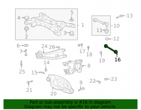 Rear Left Tie Rod Acura MDX 07-13