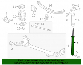 Rear left shock absorber Chevrolet Cruze 11-16