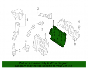 Bracket ECU unit engine computer Chevrolet Cruze 16-19