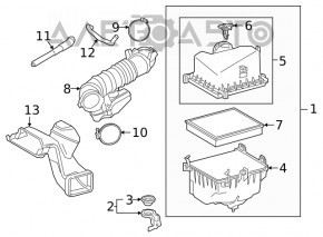 Air filter housing Lexus ES350 21- lower part