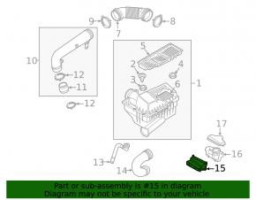 Air intake front part VW Passat 20-22 2.0T