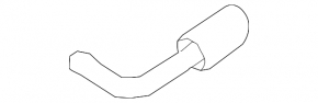 Left muffler tip for Nissan Murano z51 09-14