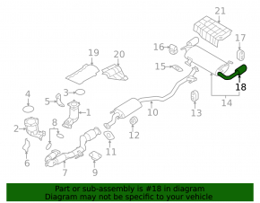 Left muffler tip for Nissan Murano z51 09-14