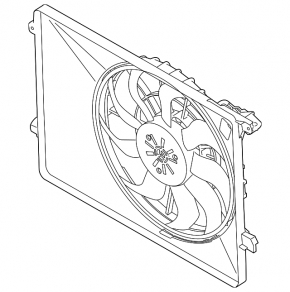Radiator shroud diffuser assembly for Hyundai Palisade 20-25 3.8
