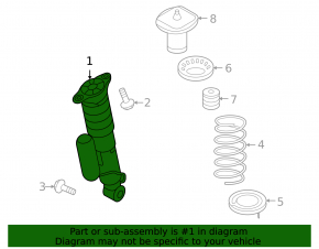 Rear left shock absorber Volvo XC60 10-17