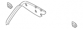 Left tailgate trim Volvo XC90 16-23 grey