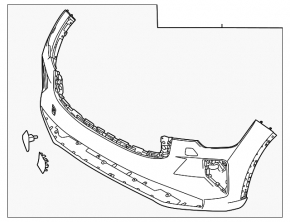 Volvo XC90 25-26 bare front bumper for headlight washers without park assist, type 2
