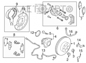 Rear left ABS sensor for Nissan Murano 09-14 AWD