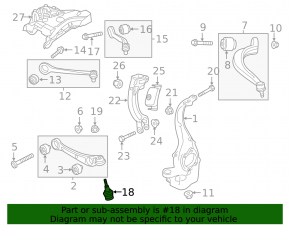 Front left ball joint for Audi A8 13-18
