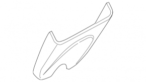 Black interior mirror cover for the Audi A6 C8 19-25