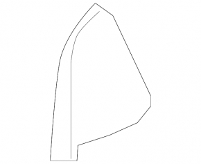 Front panel trim side right BMW 5 F10 11-16 black
