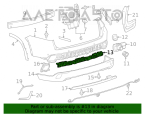 Toyota Highlander 14-19 Rear Bumper Absorber