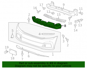 Front Bumper Absorber VW Passat b8 16-19 USA