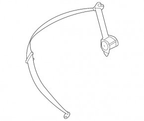Rear left seat belt for Subaru Outback 10-12 beige