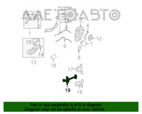 Rear left door stop for Honda Civic 4d 06-09