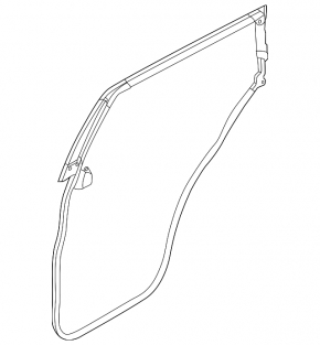 Door seal rear right Nissan Rogue 21-23 JP built