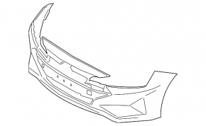 Front bumper bare Hyundai Elantra AD 19-20