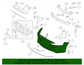Front bumper bare Hyundai Elantra AD 19-20