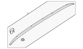 Left longitudinal roof rail for Hyundai Santa FE 19-23 under the sunroof