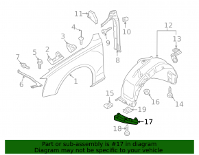 Mudguard front left Audi Q5 8R 09-17