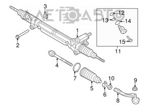Steering rack Audi A4 B8 08-16 GUR