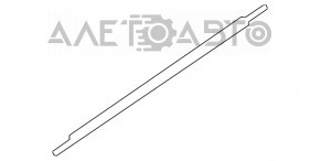 Molding door-glass central front right Audi A4 B9 17- matt