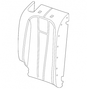 Rear seat backrest, 2nd row, right, Audi A5 F5 18-19, 5D leather, brown with brown stitching, with belt and armrest