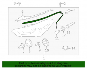 Hyundai Tucson 19-21 front left headlight seal