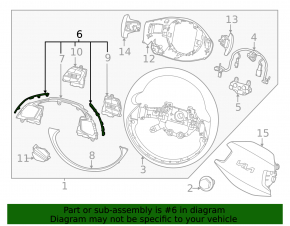 Steering wheel control buttons in assembly Kia Niro 23 - for leather steering wheel
