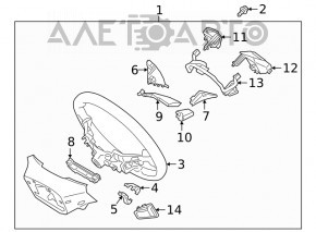 Steering wheel control buttons right Hyundai Elantra AD 17-18 prerest