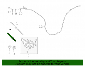 Rear wiper arm Hyundai Tucson 25-26