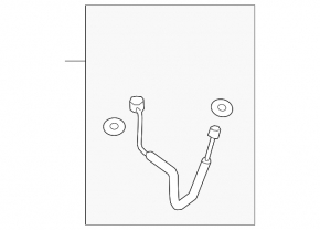 Air conditioning hose compressor-heater first Porsche Cayenne 19-23 2.9T, 3.0T under R1234YF