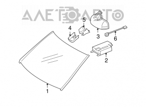 Mercedes X164 GL interior mirror, beige, with controls and auto-dimming