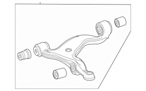 Lower front right control arm Mercedes GLE 53/63 20-26 4WD, AMG pack