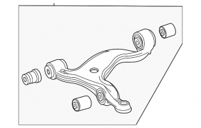 Lower front right control arm Mercedes GLE 53/63 20-26 4WD, AMG pack