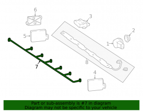 Mercedes GLC 300 20-22 rear bumper wiring for parking sensors, Park Assist and BSM, AMG pack