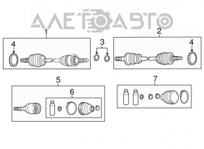 Right rear axle shaft for Mazda CX-7 06-12